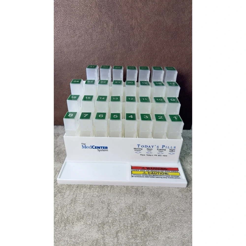 30 Day Pill Organizer W/ Talking Alarm Clock Medication Reminder System